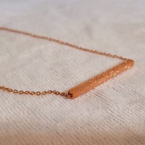 Rose Gold Bar Necklace